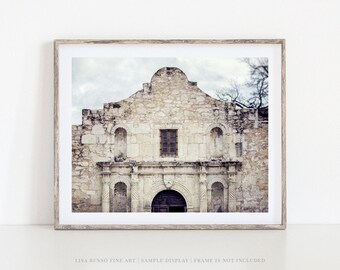 The Alamo Print: Southwestern Architecture, Unframed Print or Canvas | Texas Wall Art | Historical Landmark Decor