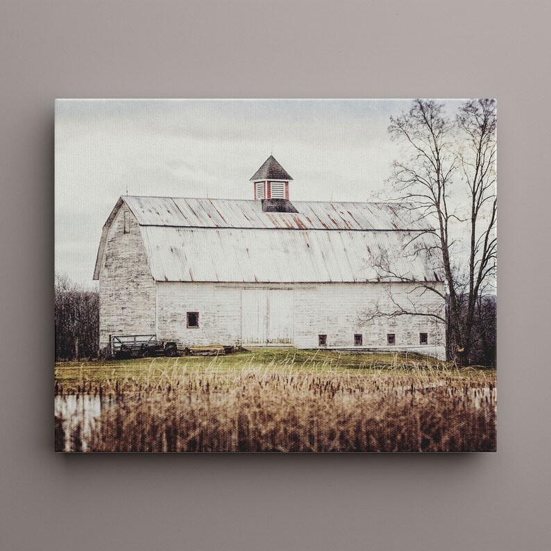 Black and White Farmhouse Decor Canvas Wall Art Print Ready Etsy