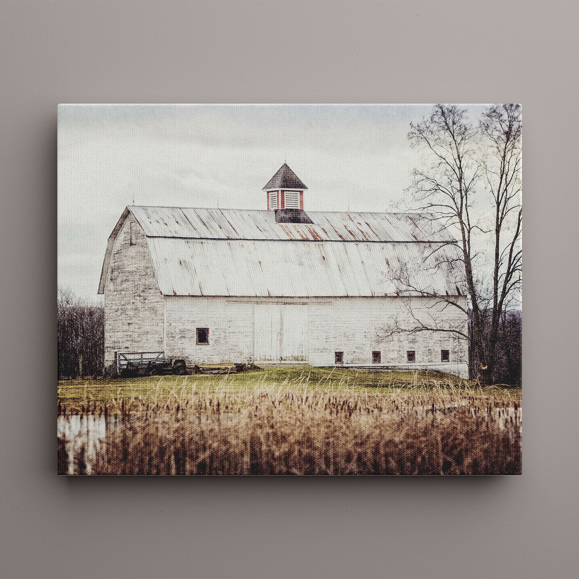 Farmhouse Canvas Art Rustic Barn Landscape in Fall Canvas Etsy