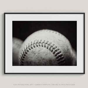 Baseball Photo Print: Vintage Sports Wall Art (Black and White)