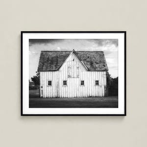 Black and White Barn Unframed Photography Print, Rustic Farmhouse Wall Art, Upstate New York, Sanford Farm