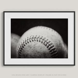 Baseball Photo Print: Vintage Sports Wall Art (Black and White)