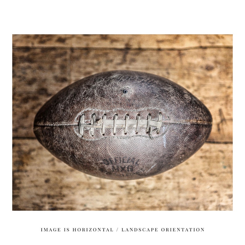 Black and White Football Wall Art Photography Print or Canvas Etsy