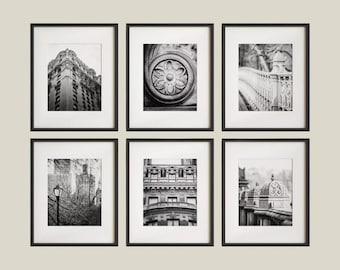 NYC Photography Print Set - Black and White Cityscape Collection - Unframed Photography Prints
