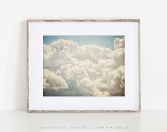 Pastel Cloud Wall Art - Nursery or Bathroom Decor - Sky Landscape Print or Canvas