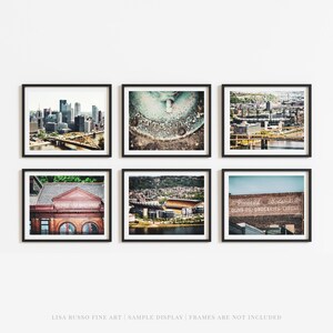 Pittsburgh Photo Print Set: Skyline, Stadium Art, Tilt-Shift Effect
