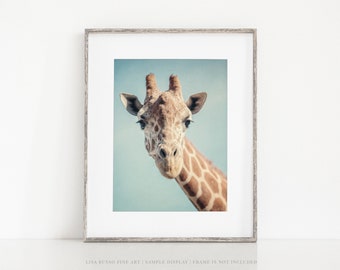 Giraffe Nursery Wall Art Print - Wildlife Baby Animal Photography