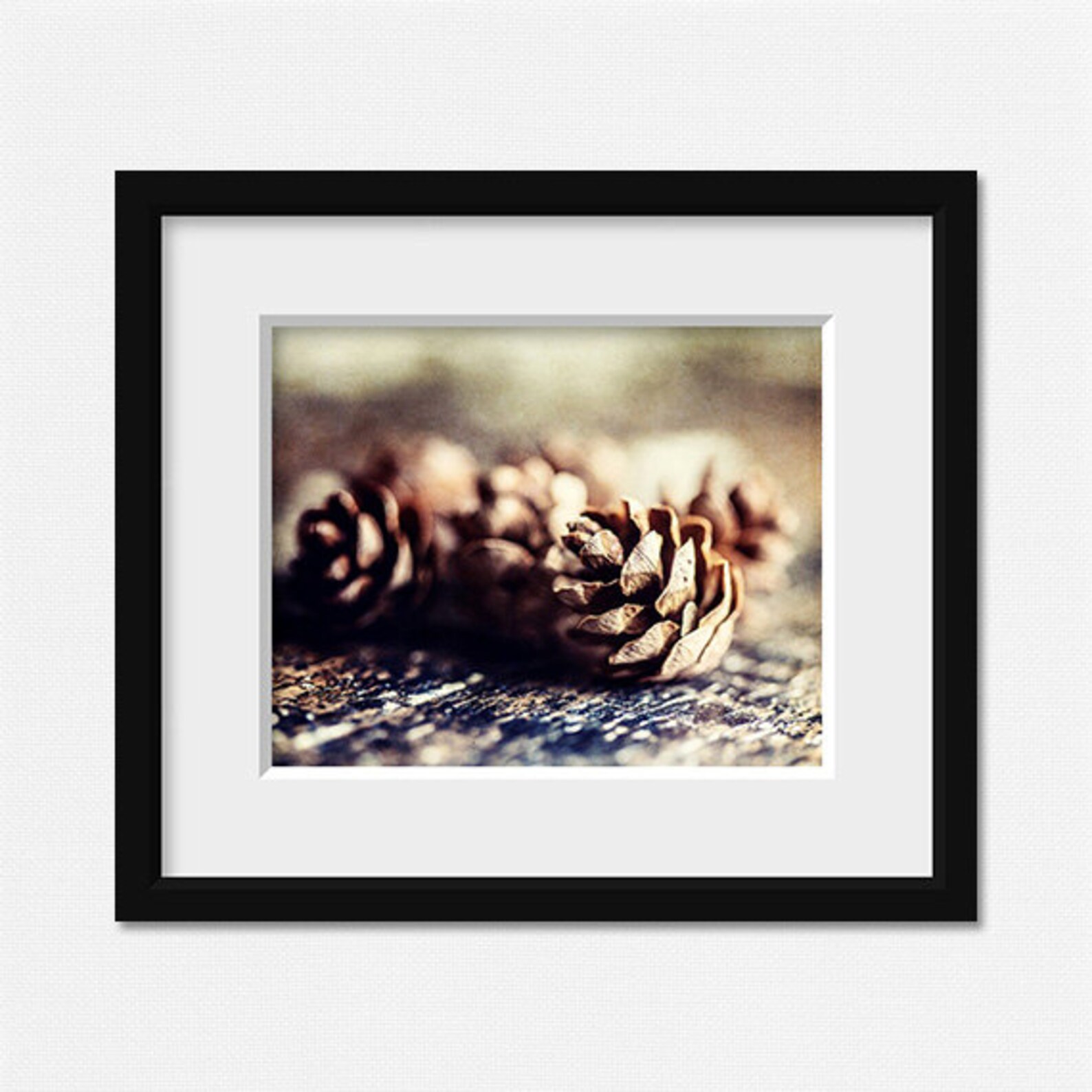 Rustic Lodge Wall Art Decor. Brown Pinecones Woodland Nature Etsy