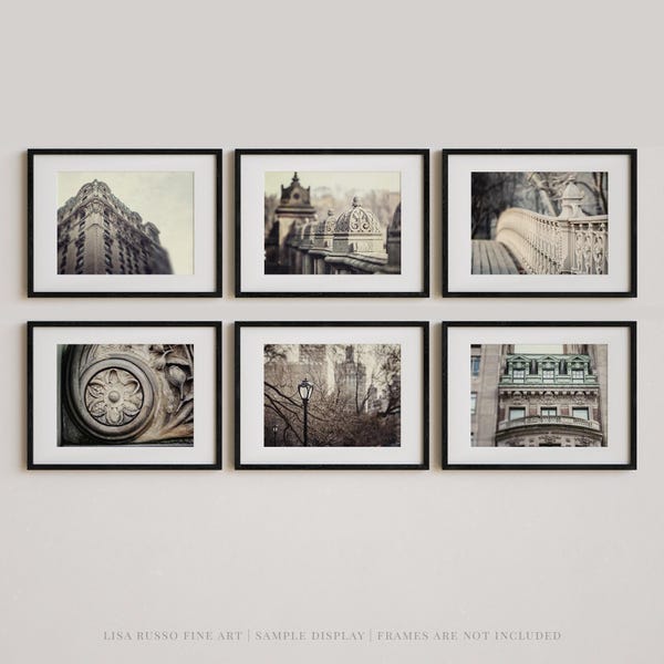 New York City Art Prints: Modern Grey and Beige Urban Set - Unframed Photography Prints