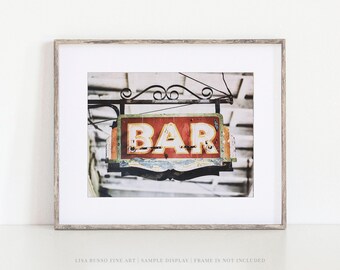 Bar Wall Art Print: New Orleans French Quarter - Vintage Style