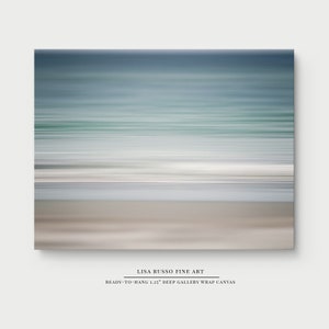 Coastal Blue Abstract Canvas Wall Art for Modern Office, Bathroom or Bedroom Decor