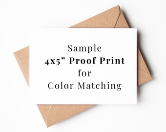 Wall Art • Sample Proof Print or Canvas for Color Matching