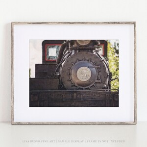 Industrial Train Wall Art Print for Man Cave, Den or Boys Room - Office Decor - Locomotive Train Photography - Gift for Him