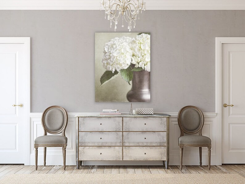 Canvas Art French Country Floral Wall Art Decor Ivory Etsy