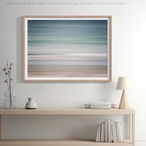 Coastal Abstract Print Unframed Photography Print, Pastel Blue Ocean Wall Art, Modern Beach Decor, Bathroom Bedroom Living Room Gift Her afbeelding 2
