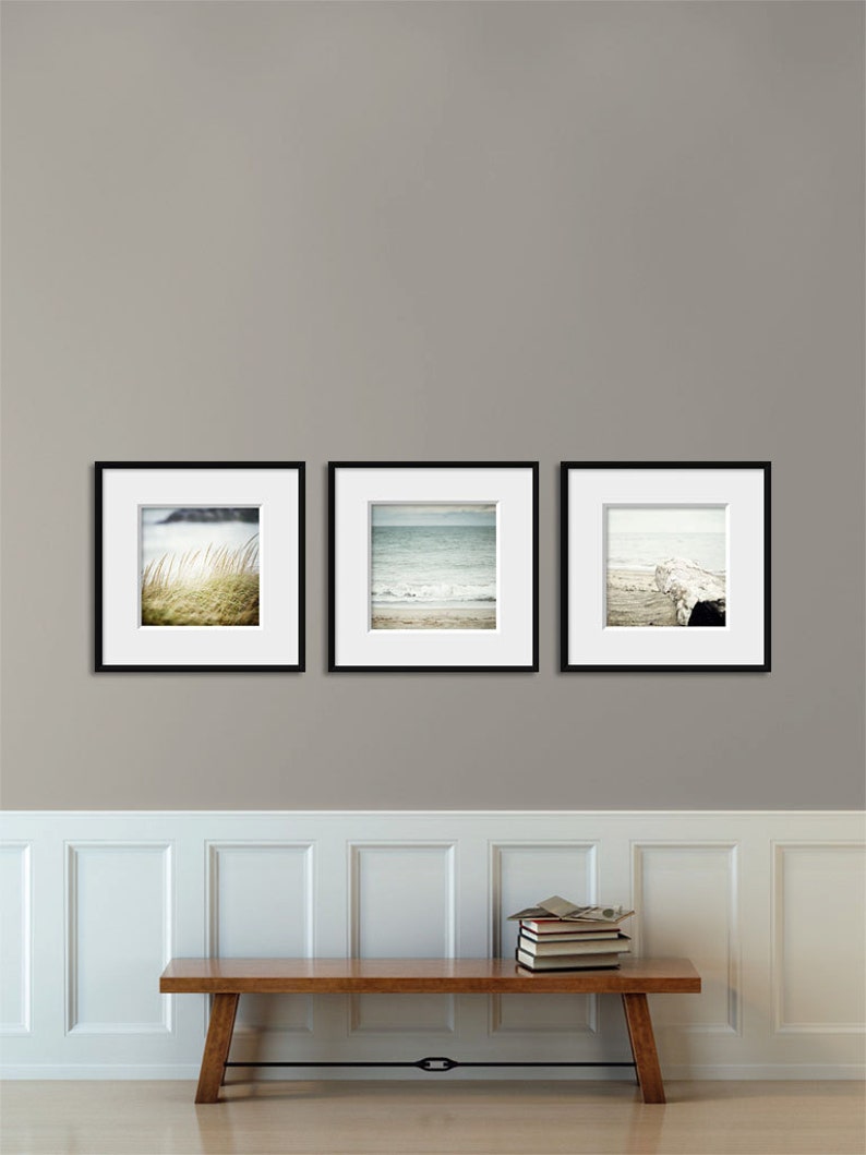 Beach Decor Set For Ikea Ribba Of 3 Blue Prints Or Image 0