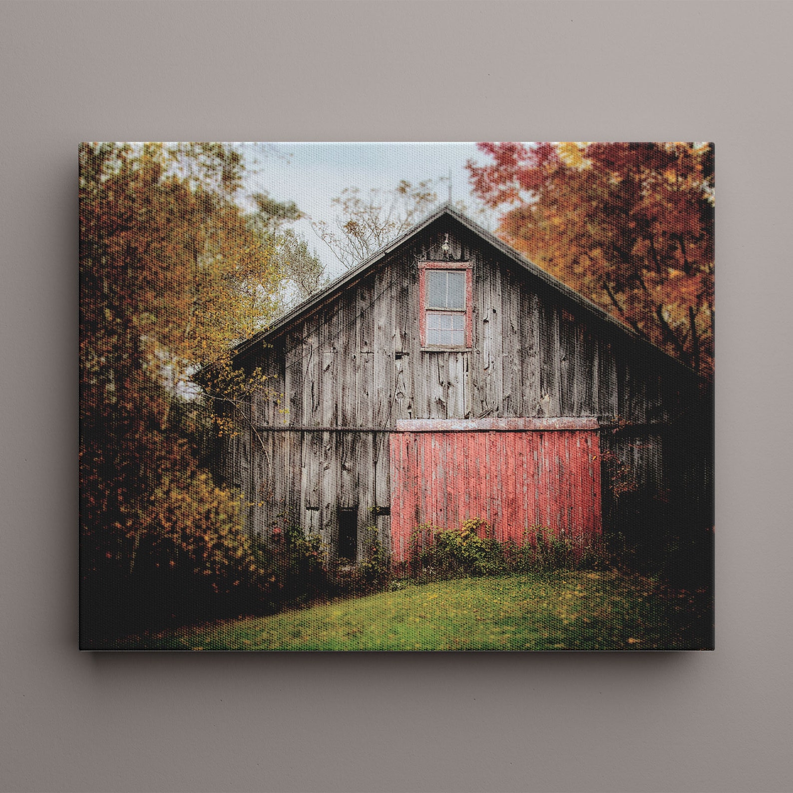 Rustic Farmhouse Canvas Art Country Barn Landscape Canvas Etsy