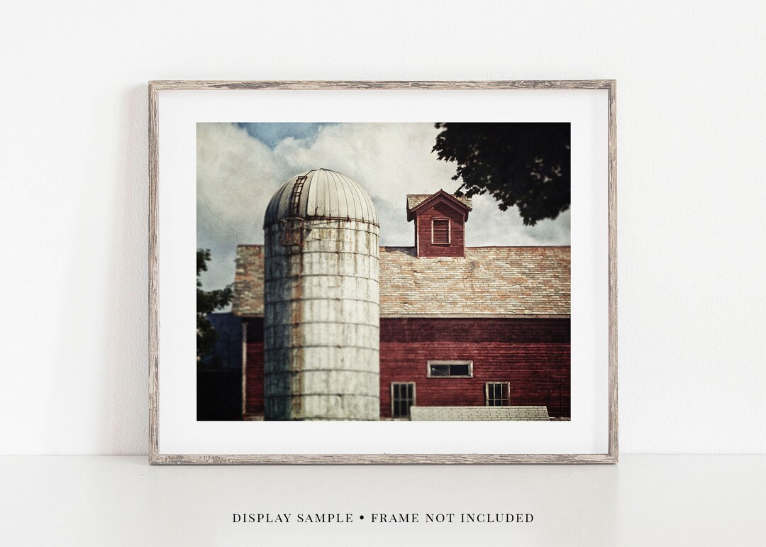 Red Rustic Barn Farmhouse Wall Art Photography Art Print or Etsy