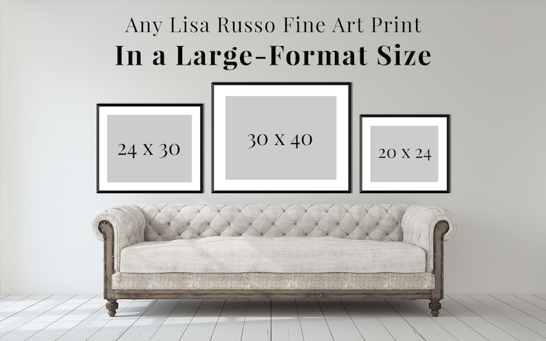 Wall Art Any Lisa Russo Fine Art Print or Canvas as a Larger Size 20x24, 24x30, or 30x40 Unframed Print image 1