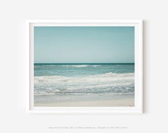 Fine Art Coastal Landscape Photography Print -  Florida Gulf of Mexico Coastal Wall Art - Calming Blue Ocean Photo Print for Beach Lovers