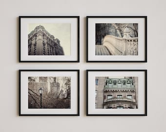 New York City Print Set: Upper East Side, Central Park Bridge, Urban Scenes