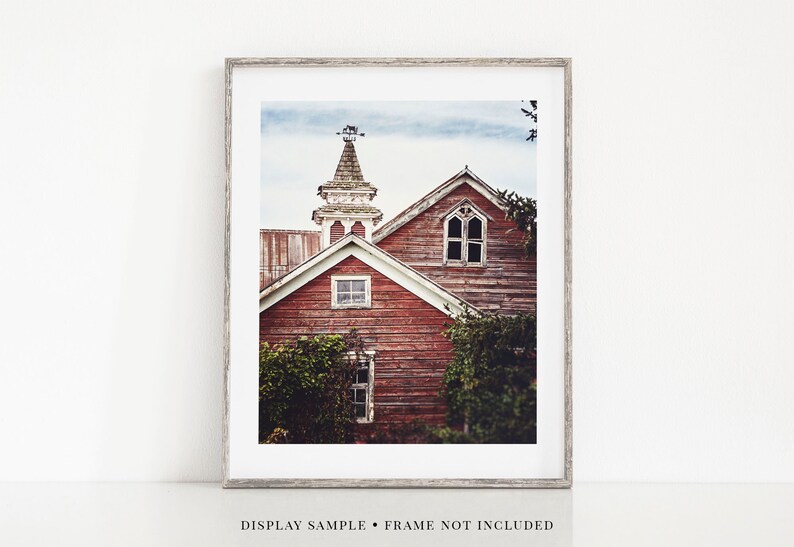 Barn Home Decor Round Barn Canvas Wall Art Print