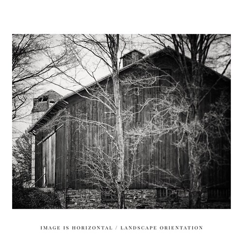 Black and White Farmhouse Wall Art Decor. Country Barn With Etsy