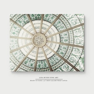 Green Geometric Canvas Wall Art - Modern Ready to Hang Print for Bedroom Living Room or Office Decor