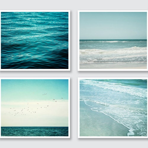 Coastal Decor Beach Decor Teal Beach Photography Art Print Etsy