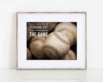 Baseball Decor - Babe Ruth Quote Photo Print - Perfect Gift for Boys or Baseball Coaches