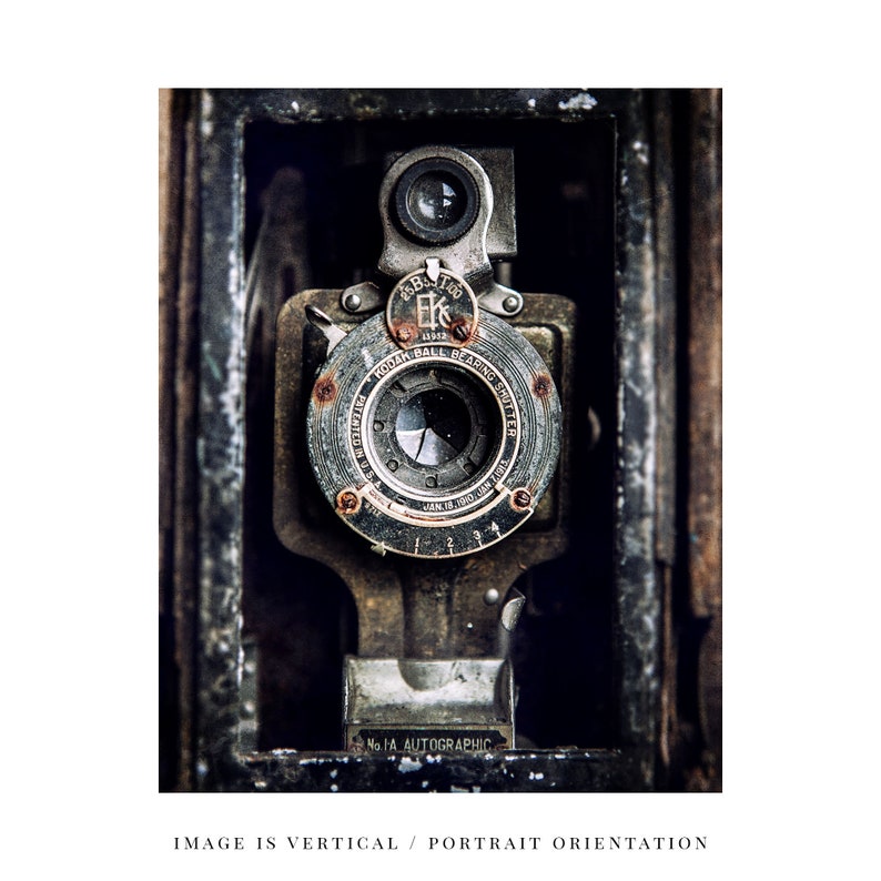 Black and White Rustic Industrial Wall Art Home Decor. Camera | Etsy