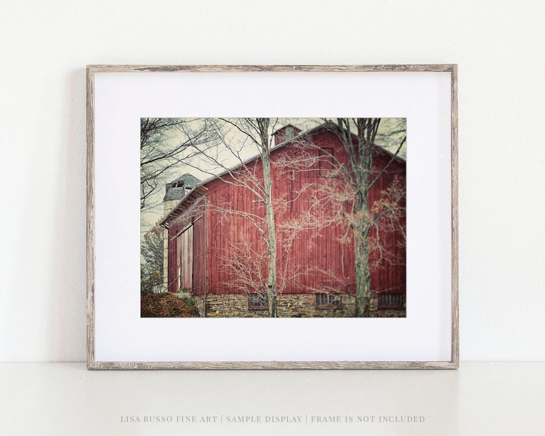 Red Barn Photography Print: Rustic Farmhouse Wall Art - Etsy