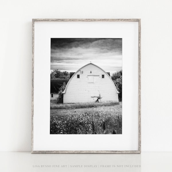 Black and White Farmhouse Wall Art - Barn Photography Print - Modern Farmhouse Decor