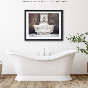 Florence Fountain Wall Print Tuscan Bathroom and Living Room Decor Italy Photography image 2