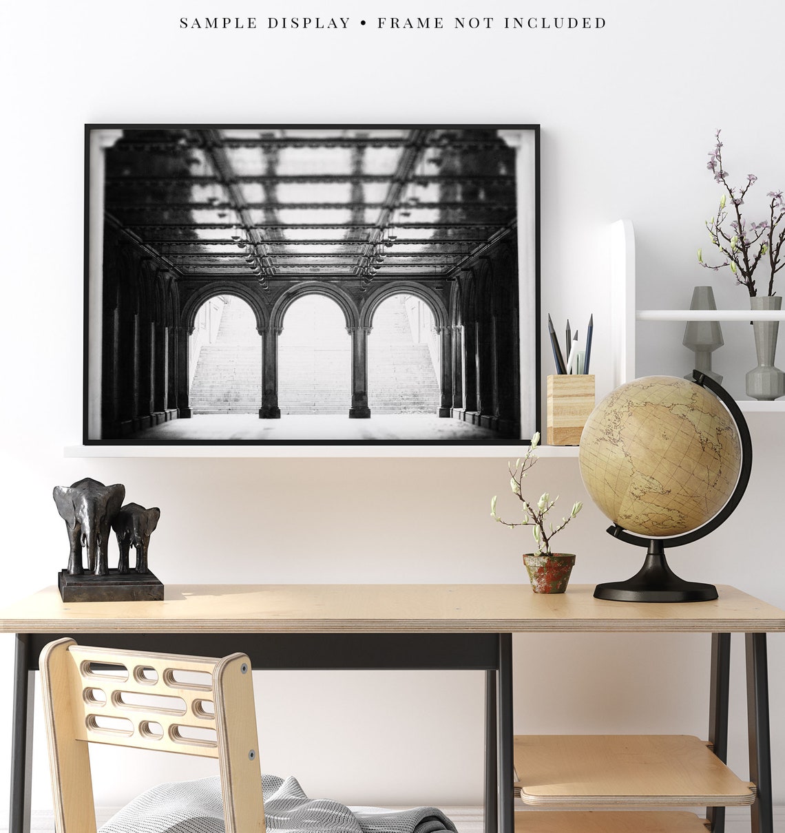 Modern Black and White NYC Wall Art. Bethesda Terrace New York Etsy