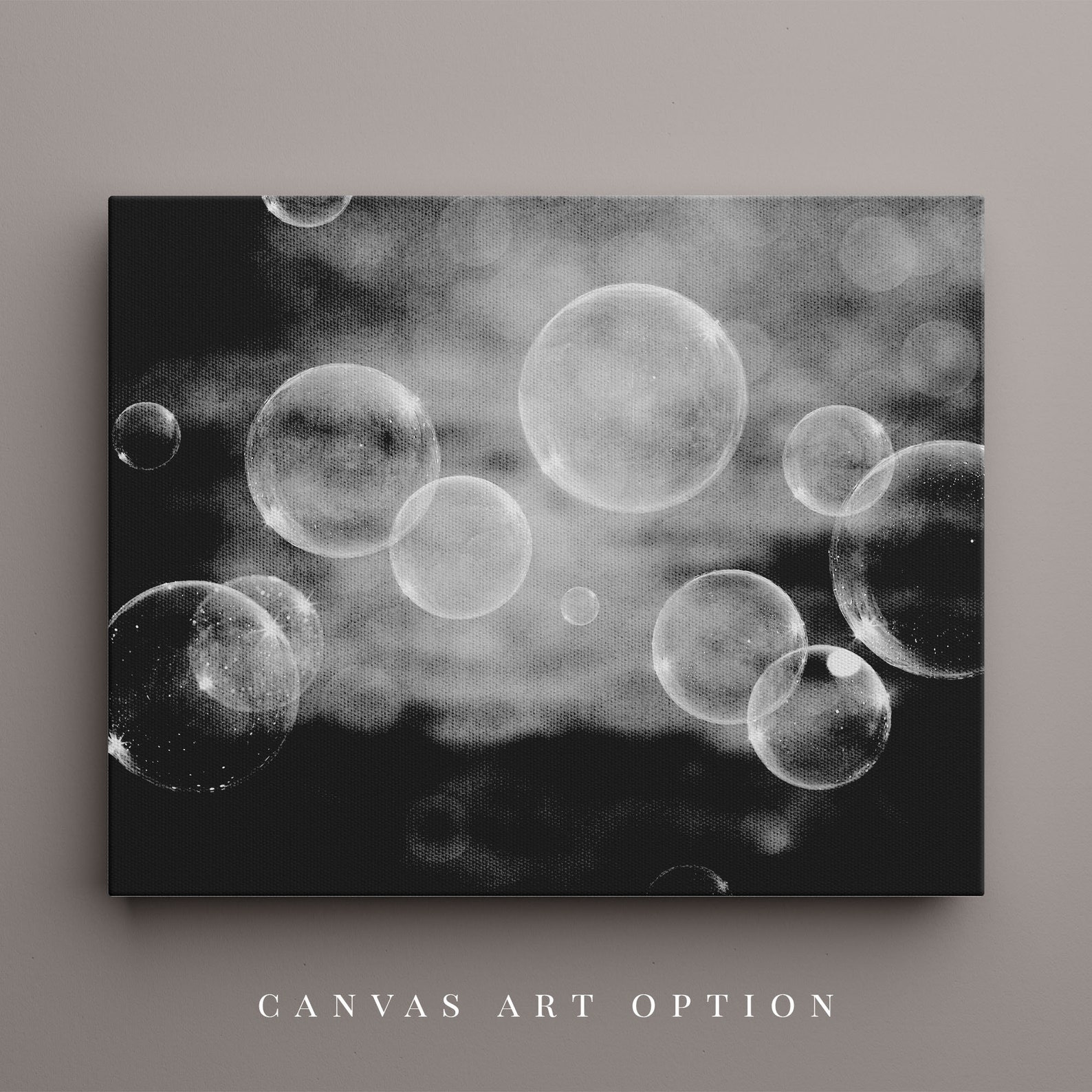 Black and White Abstract Bubbles Bathroom or Laundry Room Wall Etsy