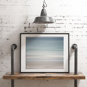 Coastal Abstract Print Unframed Photography Print, Pastel Blue Ocean Wall Art, Modern Beach Decor, Bathroom Bedroom Living Room Gift Her afbeelding 6