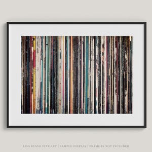 Retro Record Albums Photography Print: 1980s Music Wall Art