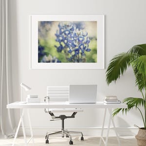 Texas Bluebonnet Print: Painterly Floral Photography Wall Art image 5