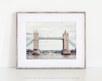 London Photography - Tower Bridge Art Print or Canvas - River Thames Landscape Wall Art - Travel Photography