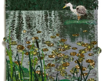 Good Morning Mr. Heron, 13 x 9 inches, print on paper