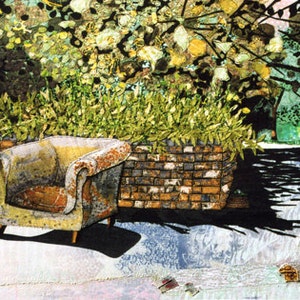 Abandoned Armchair, 12 x 9 inches, print on paper
