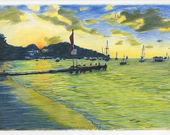 Sunset Bay Print on paper