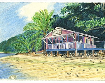 Beach Bar Print on paper