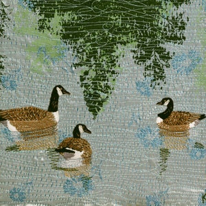 Reflections on the Lea, 16 x 6 inches, print on paper