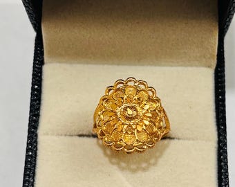 Handmade Gold Plated Ring | Dainty Adjustable Fashion Jewelry