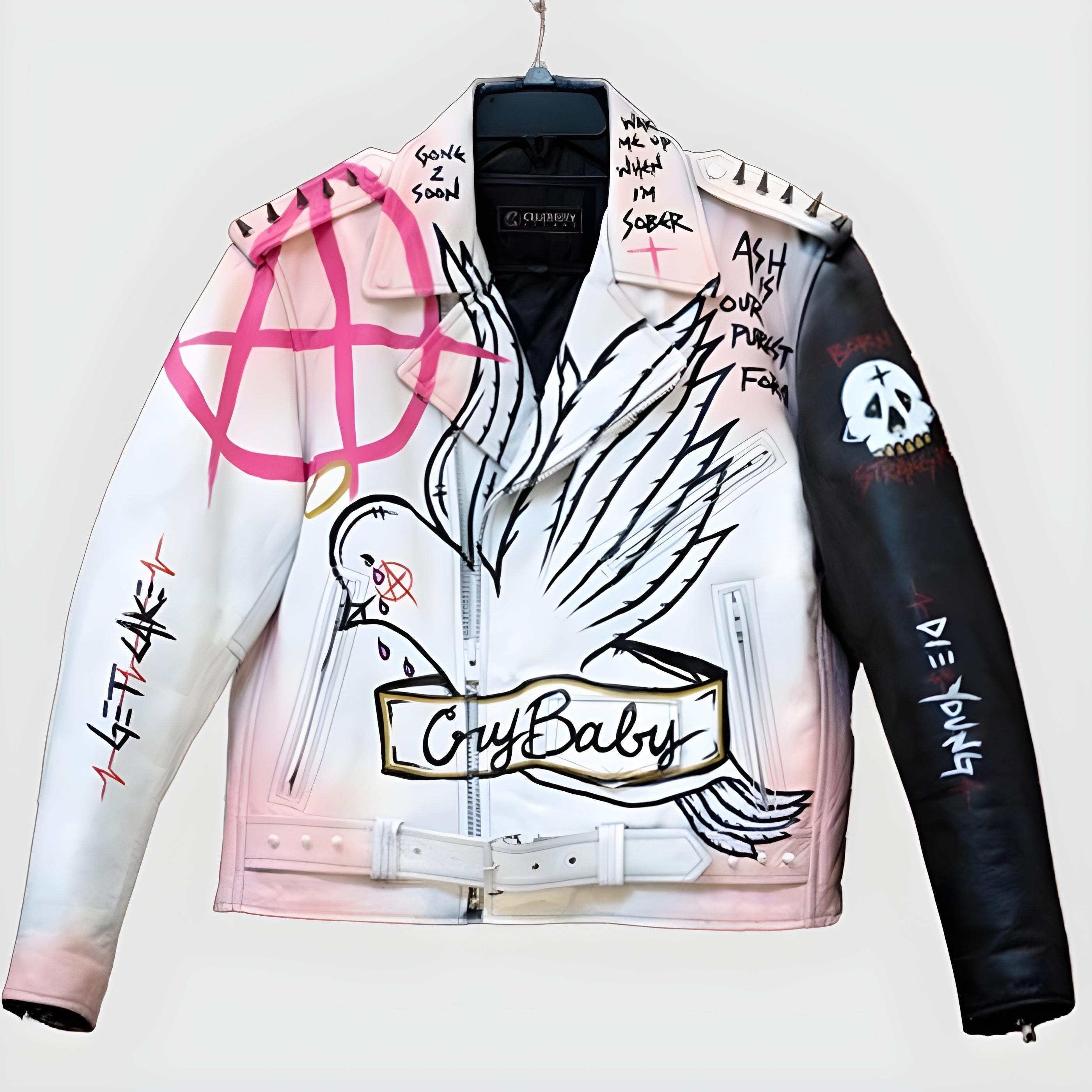 Lil peep leather jacket - Etsy 日本