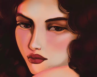 Aesthetic Girl Portrait | Printable Wall Art (Digital Download)