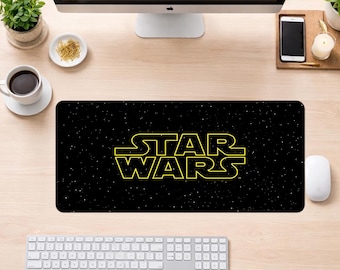 Alfombrilla de ratón de Star Wars, alfombrilla de escritorio del Imperio Galáctico, alfombrilla de ratón para gamers Jedi, alfombrilla de escritorio para gaming Sith, alfombrilla de escritorio de galaxia de ciencia ficción, regalo para fans de Star Wars