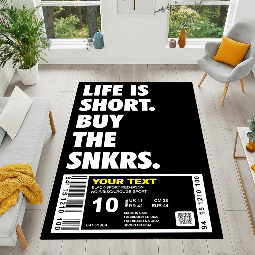 Sneaker Rug, Streetwear Decor, Hypebeast Design, Nike, Adidas Inspired ...